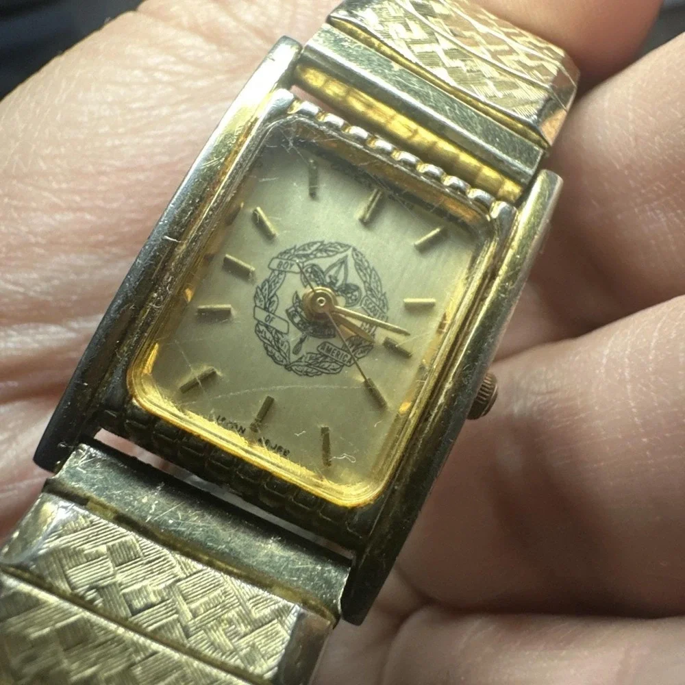 Works VTG Caravelle Chief Scout Executive's Ladies Watch Gold Tone 19mm Fit 6.75